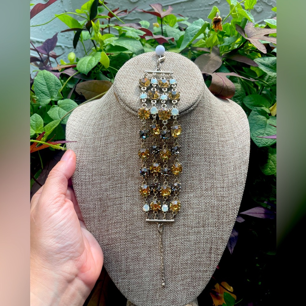 Rhinestone Adjustable Bracelet (9.5” longest)